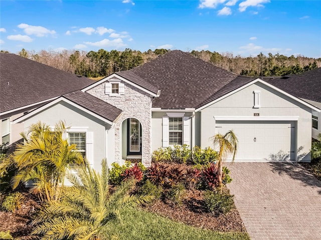 view of front of home featuring a garage