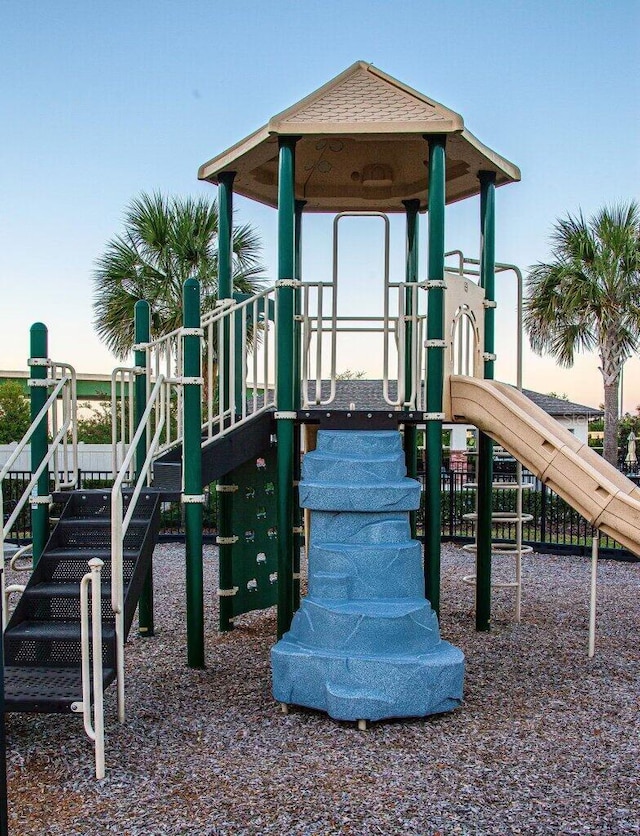 view of playground at dusk