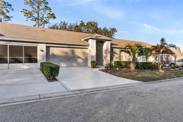 view of front facade featuring a garage