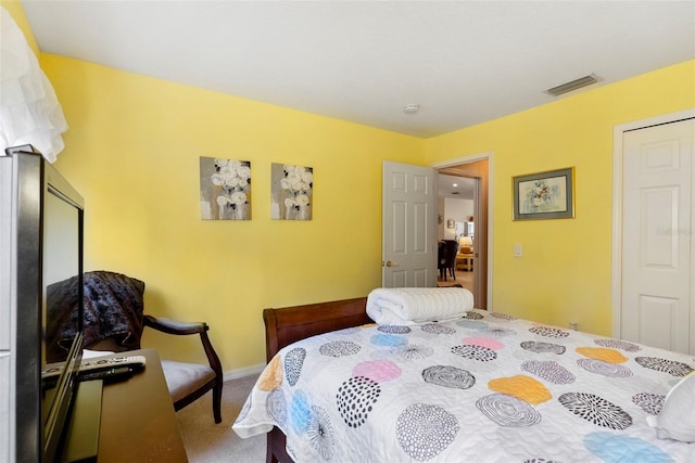 bedroom with carpet floors