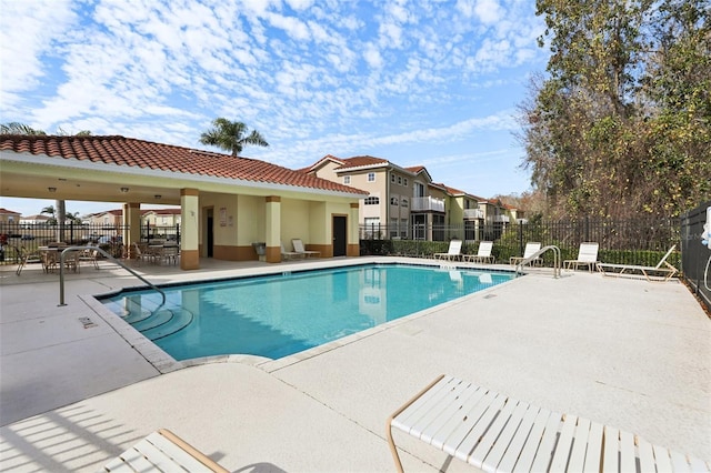 view of pool with a patio