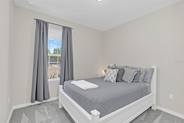 bedroom with carpet floors