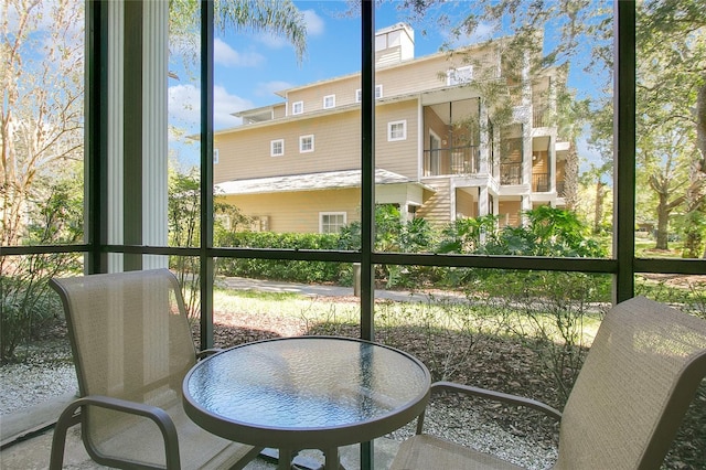 view of sunroom