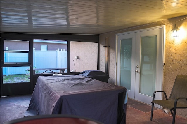 bedroom with french doors