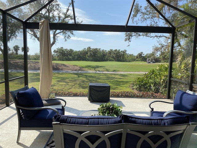 view of sunroom