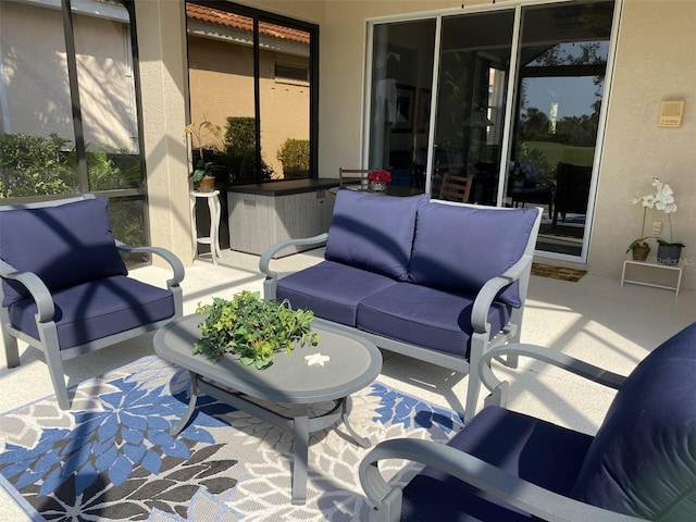 view of patio / terrace with an outdoor living space