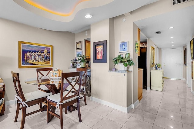 view of tiled dining area