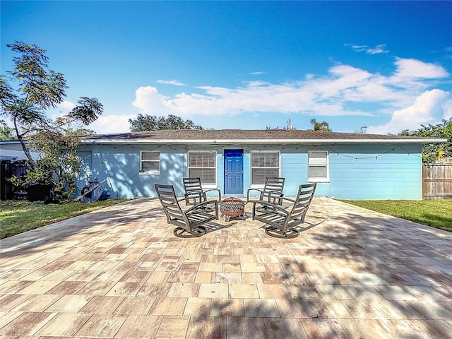 rear view of property with a patio