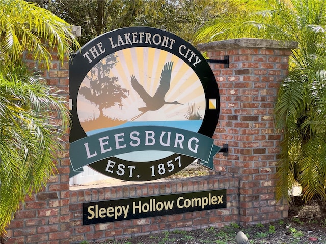 view of community sign