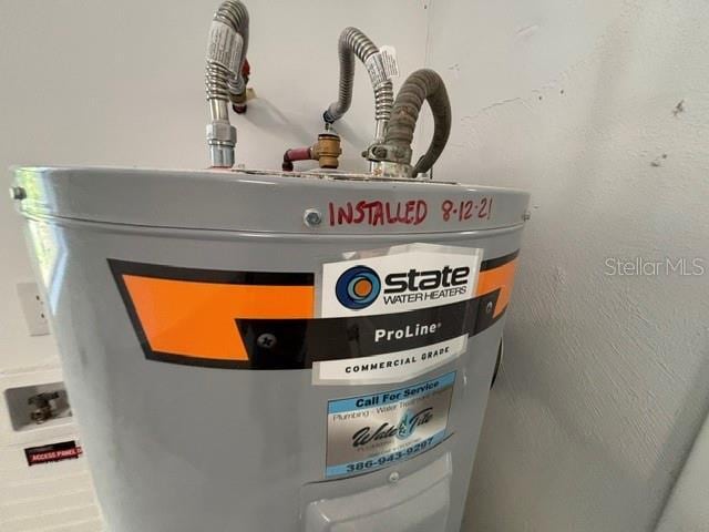 room details with water heater