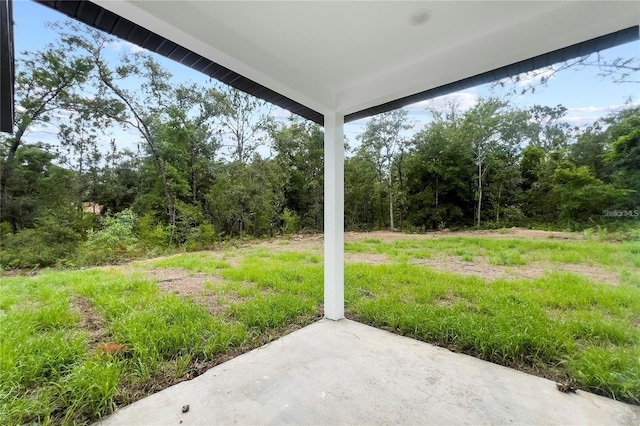 view of yard featuring a patio area