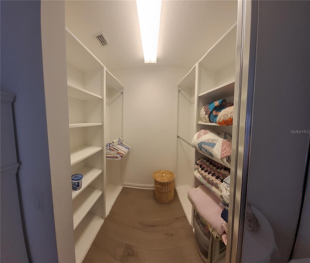 view of walk in closet