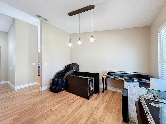 interior space with light wood-type flooring