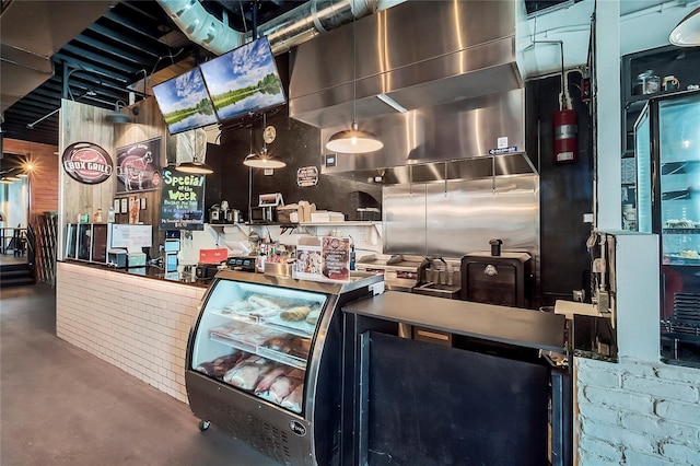 kitchen featuring concrete flooring