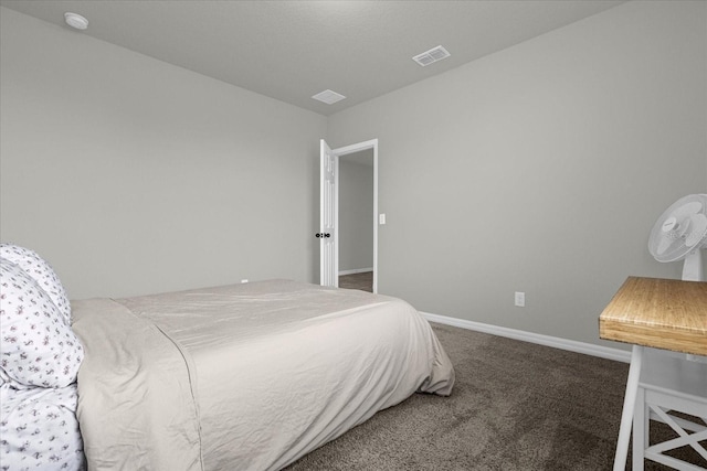 bedroom with carpet floors