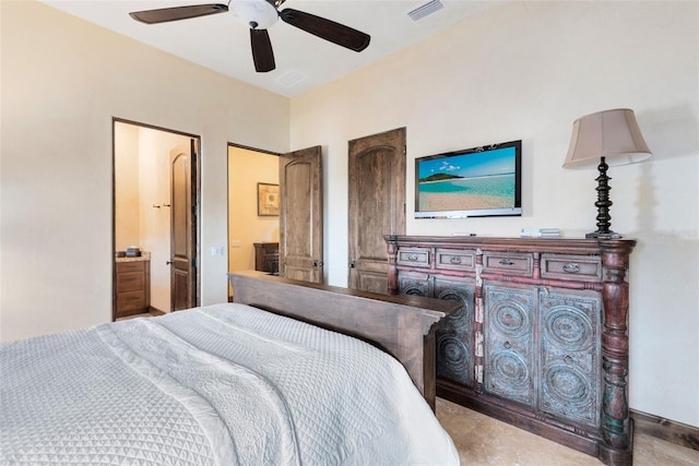 bedroom with ceiling fan