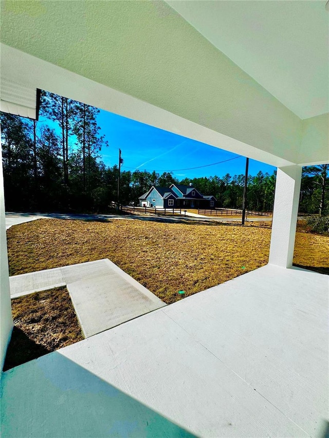 view of yard with a patio