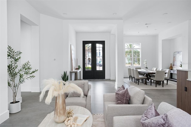 entryway with french doors