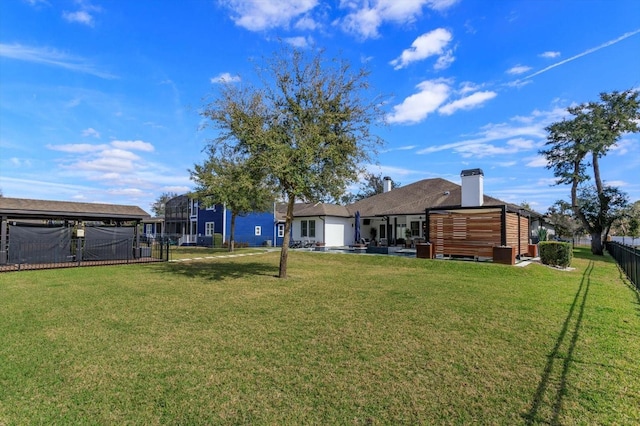 view of yard with a gazebo