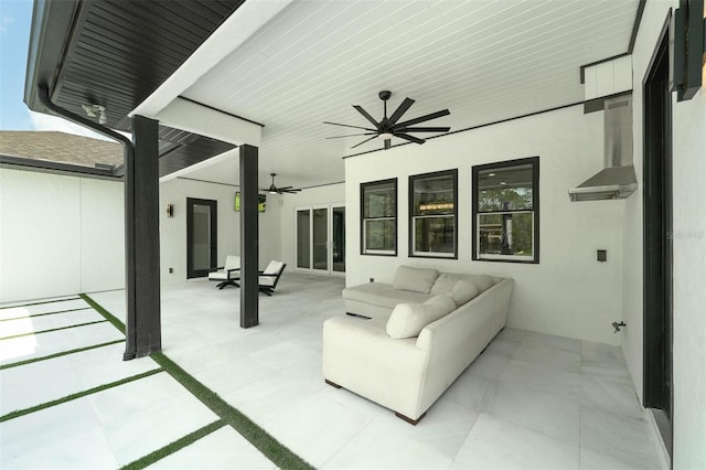 10416 Pocket Ln, Orlando, FL 32836 - view of patio with a ceiling fan and an outdoor hangout area
