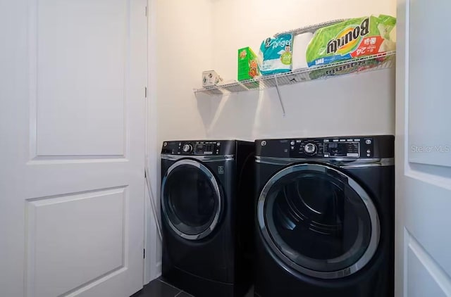 laundry area featuring independent washer and dryer