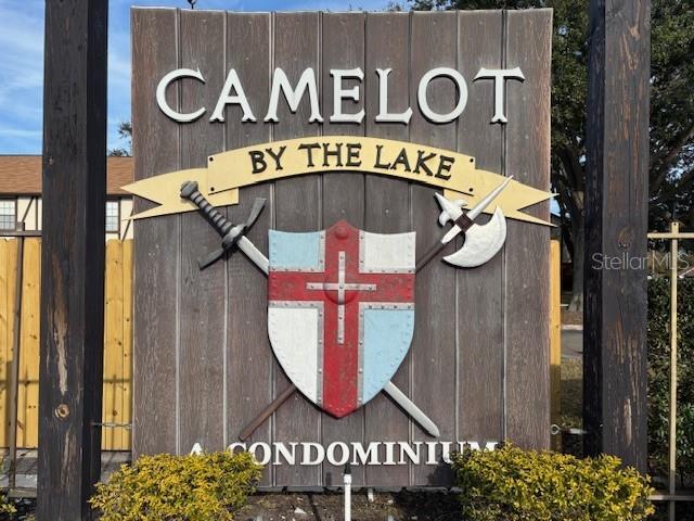 view of community sign