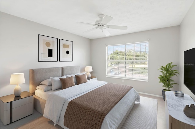 5413 Hansel Ave Unit K10, Orlando, FL 32809 - bedroom with ceiling fan and light colored carpet