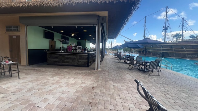 view of patio with visible vents