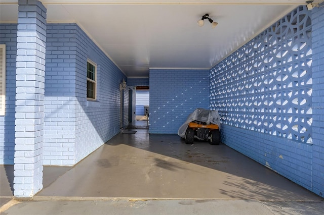 view of patio with a carport