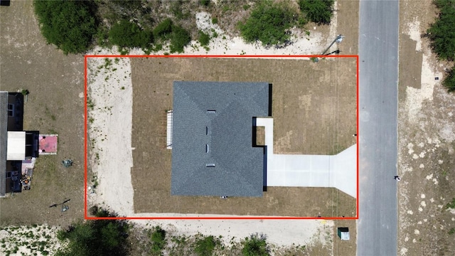 view of subject property featuring property boundaries highlighted