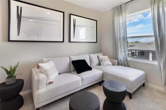 view of carpeted living room