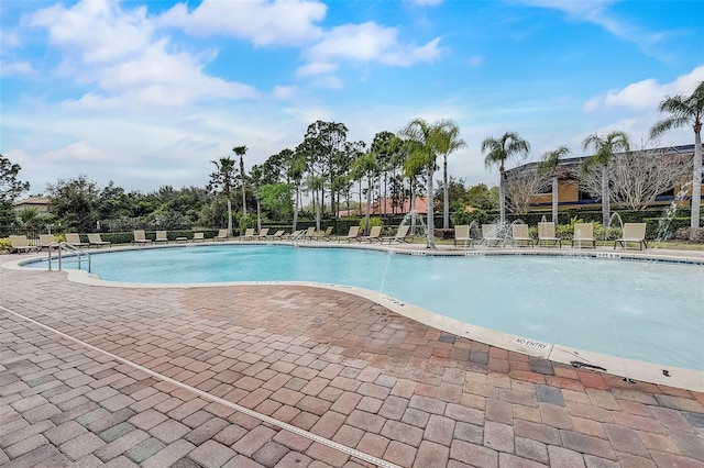 view of pool with a patio area