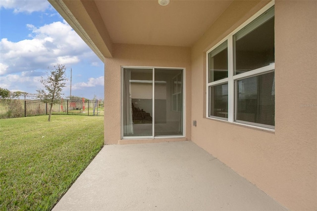 view of patio / terrace with fence