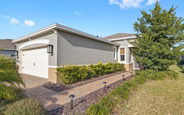 view of home's exterior featuring a garage