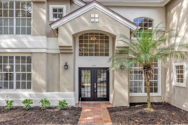 entrance to property with french doors