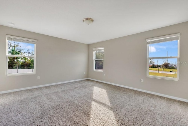 view of carpeted spare room