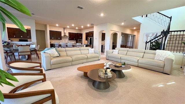 view of carpeted living room