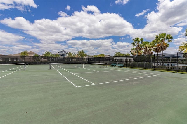 view of tennis court