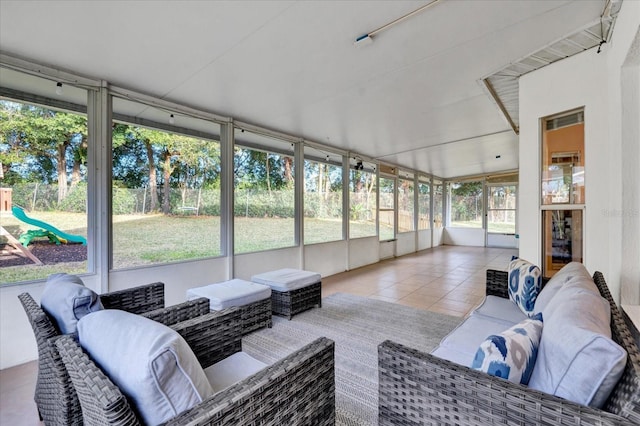 view of sunroom / solarium