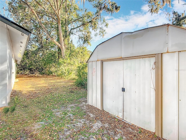 view of shed