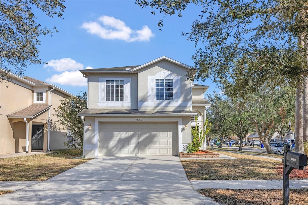 front of property featuring a garage