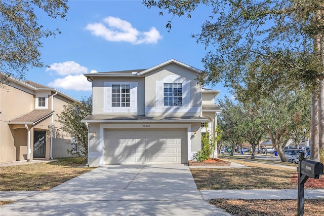 front of property featuring a garage