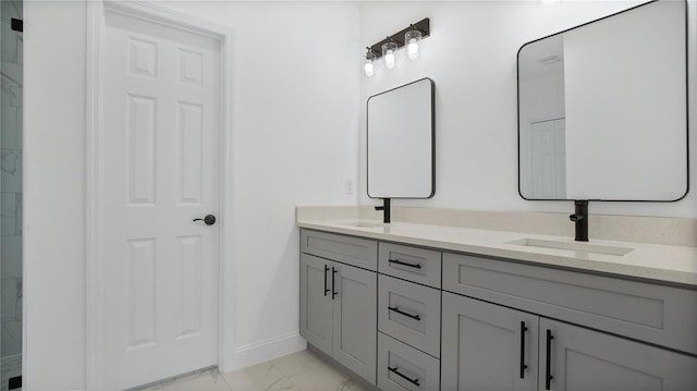 bathroom featuring vanity