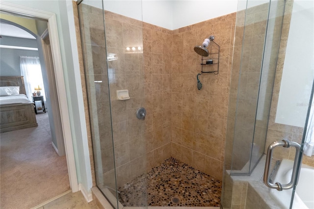 bathroom with an enclosed shower