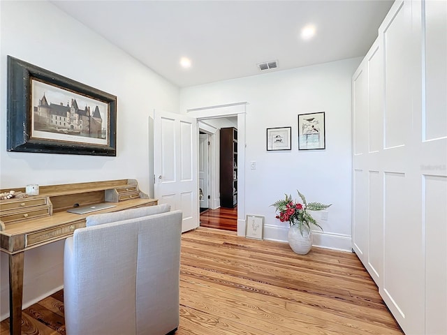 interior space featuring light hardwood / wood-style flooring