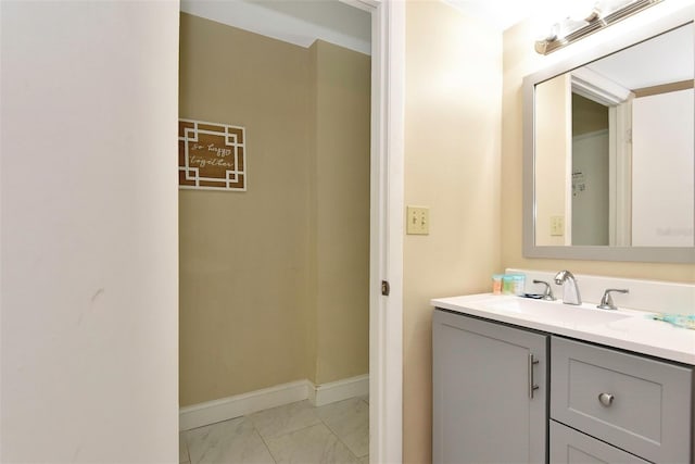 bathroom featuring vanity