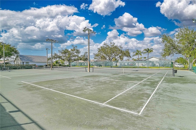 view of tennis court