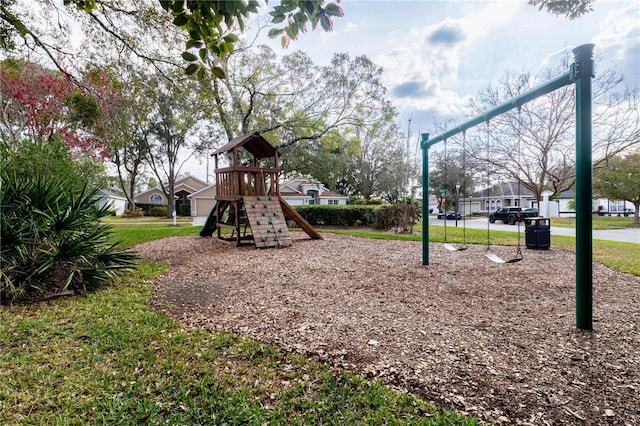 view of jungle gym