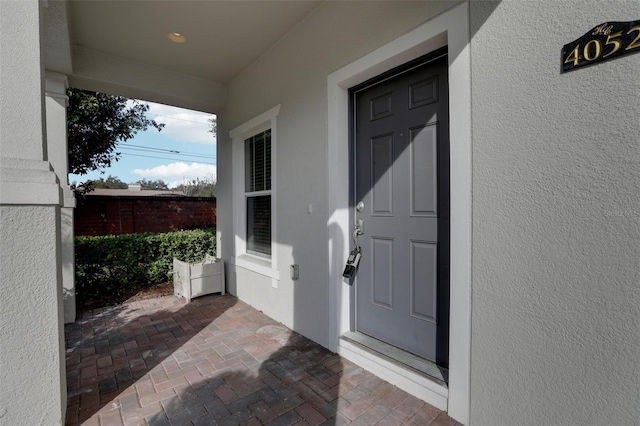 view of doorway to property