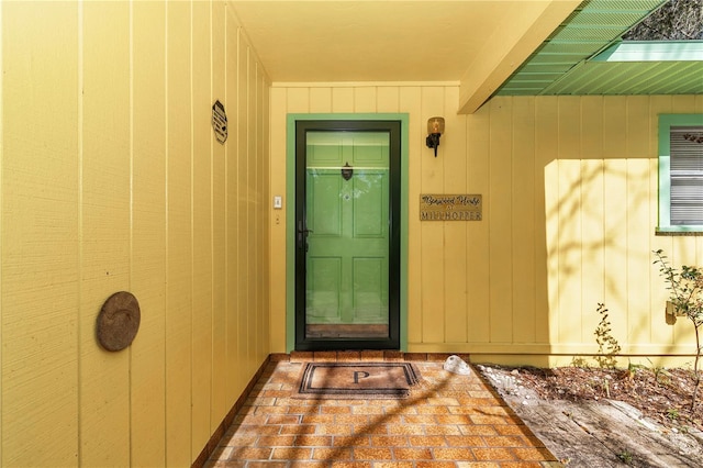 view of doorway to property